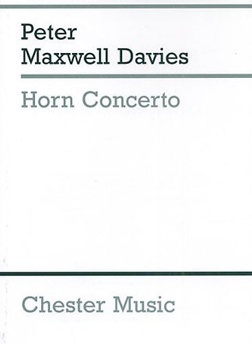 Horn Concerto de Peter Maxwell Davies, Partition d'étude pour orchestra and Horn solo