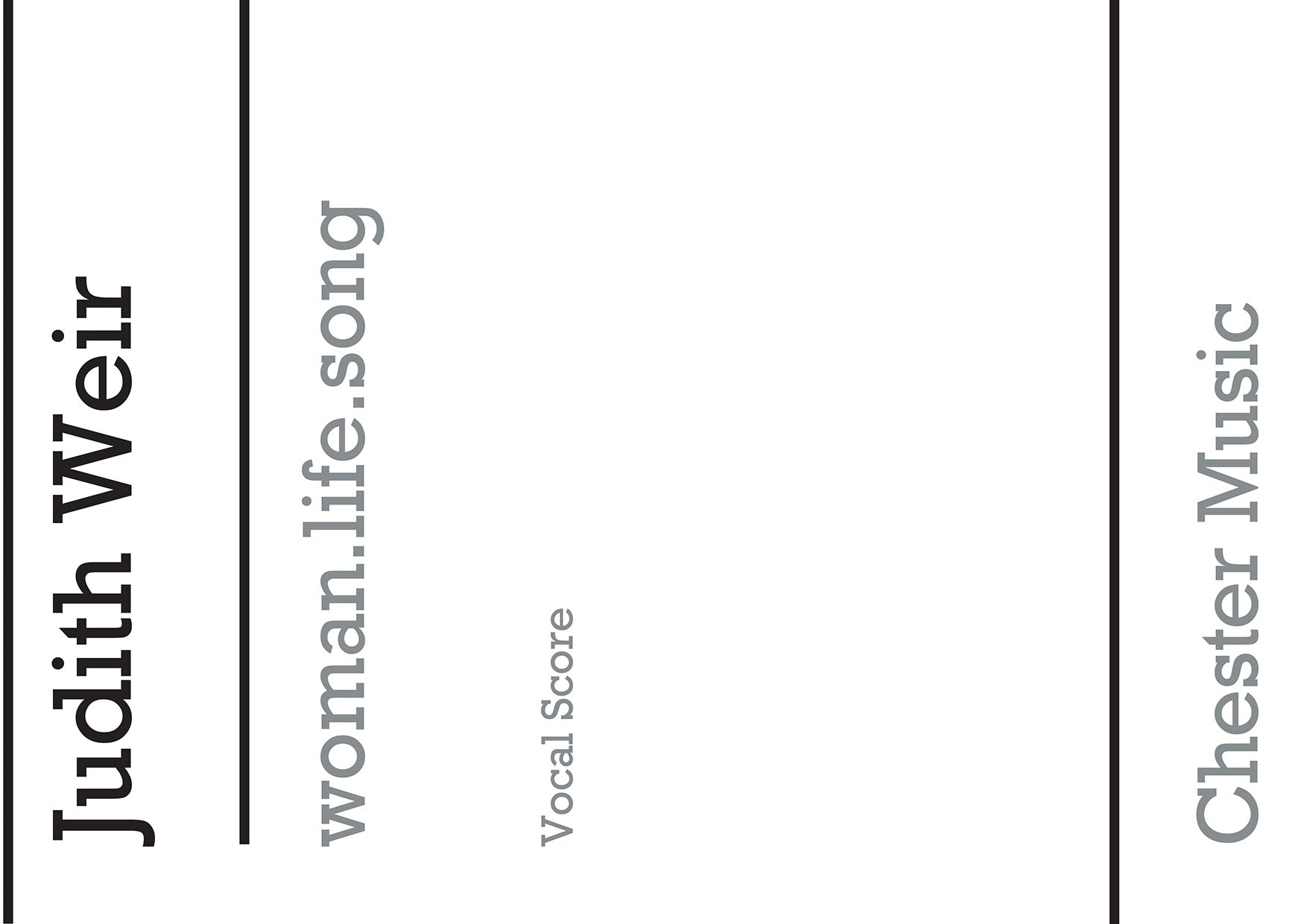 Woman.Life.Song de Judith Weir, Partie séparée pour soprano et Ensemble de chambre