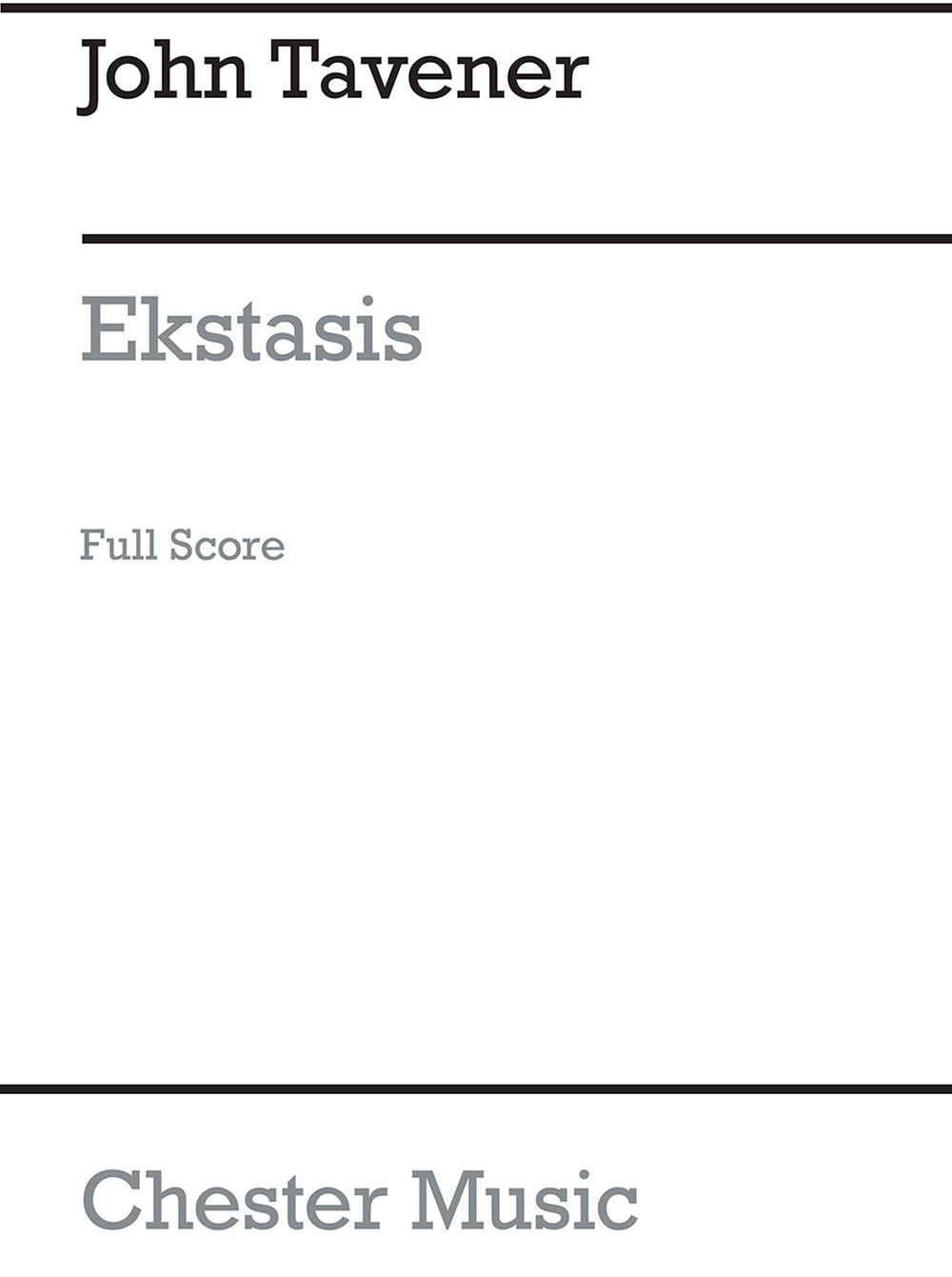 Ekstasis de John Tavener, Partition pour trompette et Violon et Orchestre