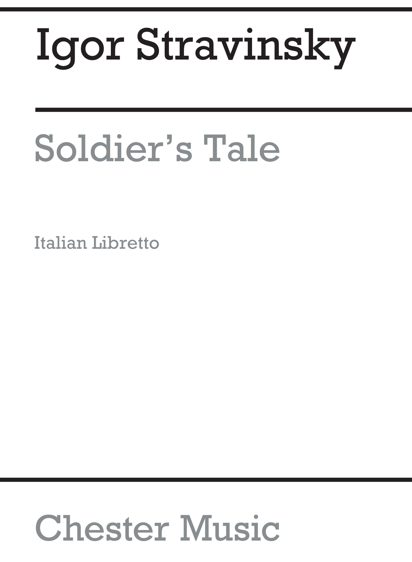 Storia Del Soldato (Soldiers Tale) (Libretto) de Igor Stravinsky, Livre pour opéra