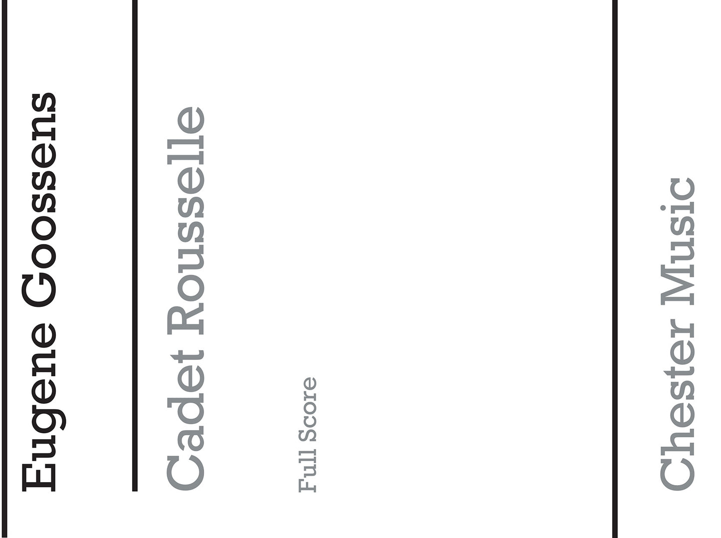 Cadet Rousselle (Full Score) de Eugene Goossens, Partition pour orchestre
