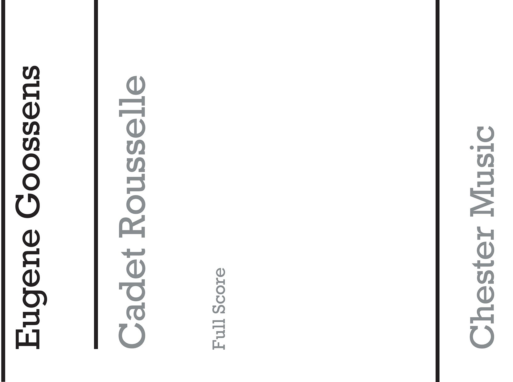 Cadet Rousselle (Full Score) de Eugene Goossens, Partition pour orchestre