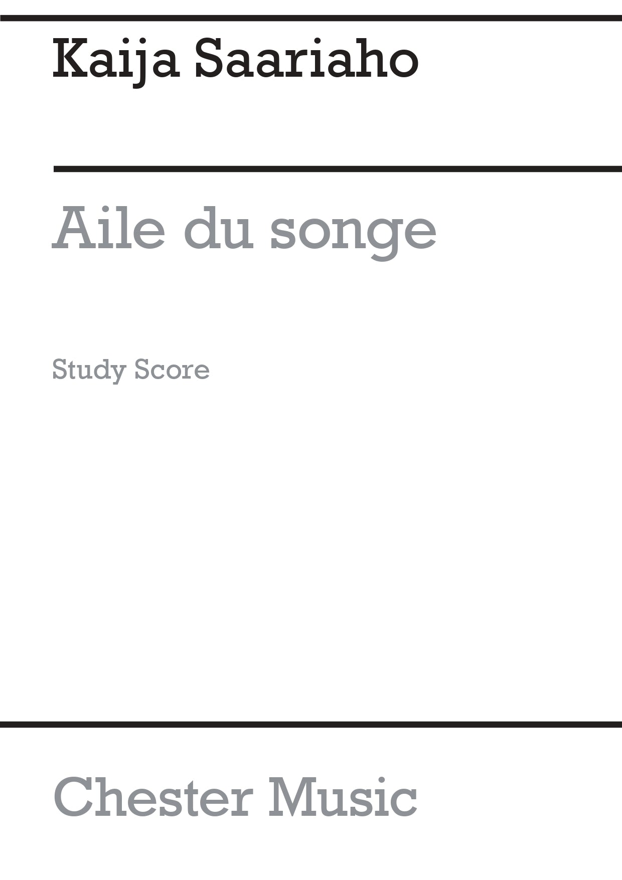Aile Du Songe de Kaija Saariaho, Partition pour orchestre et Flûte