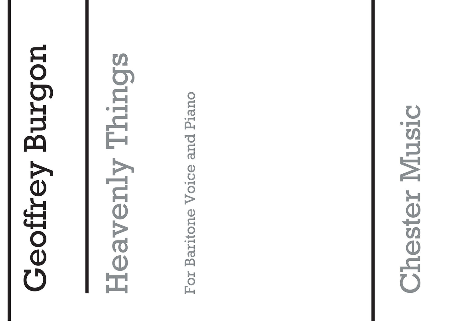 Heavenly Things for Baritone And Piano de Geoffrey Burgon, Livre pour voix de baryton et Piano