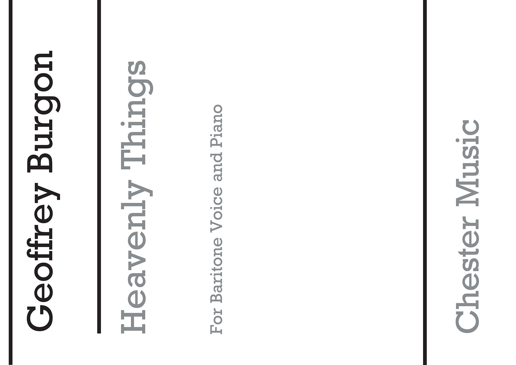 Heavenly Things for Baritone And Piano de Geoffrey Burgon, Livre pour voix de baryton et Piano