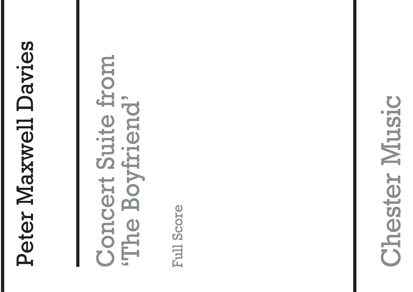 Concert Suite From The Boy Friend (Full Score) de Peter Maxwell Davies, Partition pour orchestre