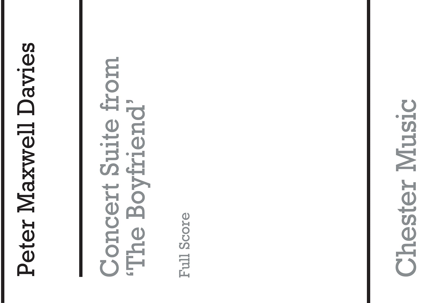 Concert Suite From The Boy Friend (Full Score) de Peter Maxwell Davies, Partition pour orchestre