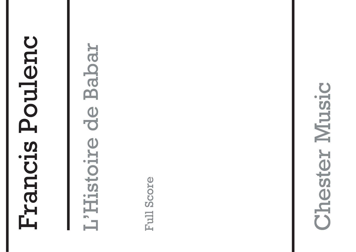 L'Histoire De Babar (Full Score) de Francis Poulenc, Partition pour orchestre