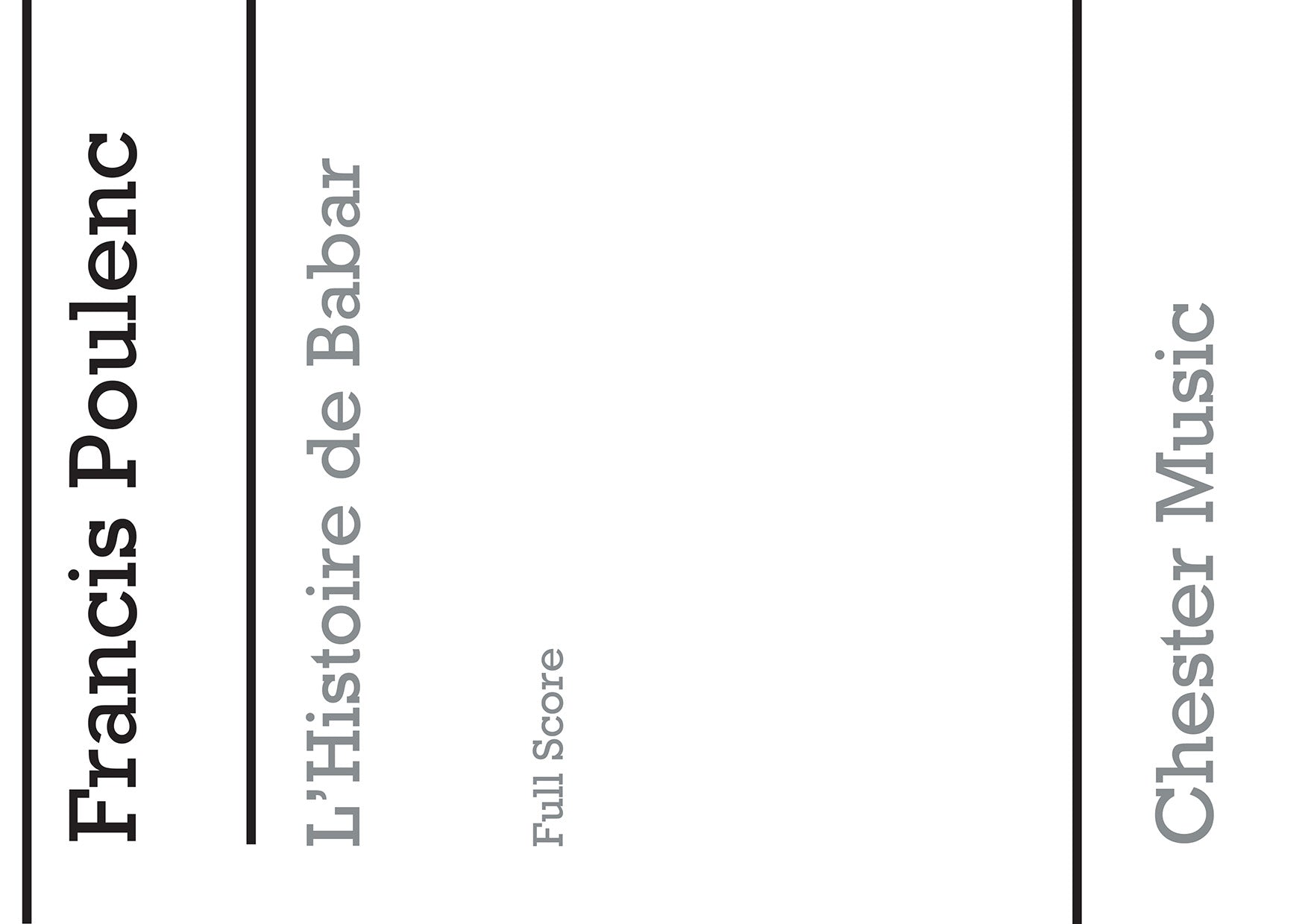 L'Histoire De Babar (Full Score) de Francis Poulenc, Partition pour orchestre