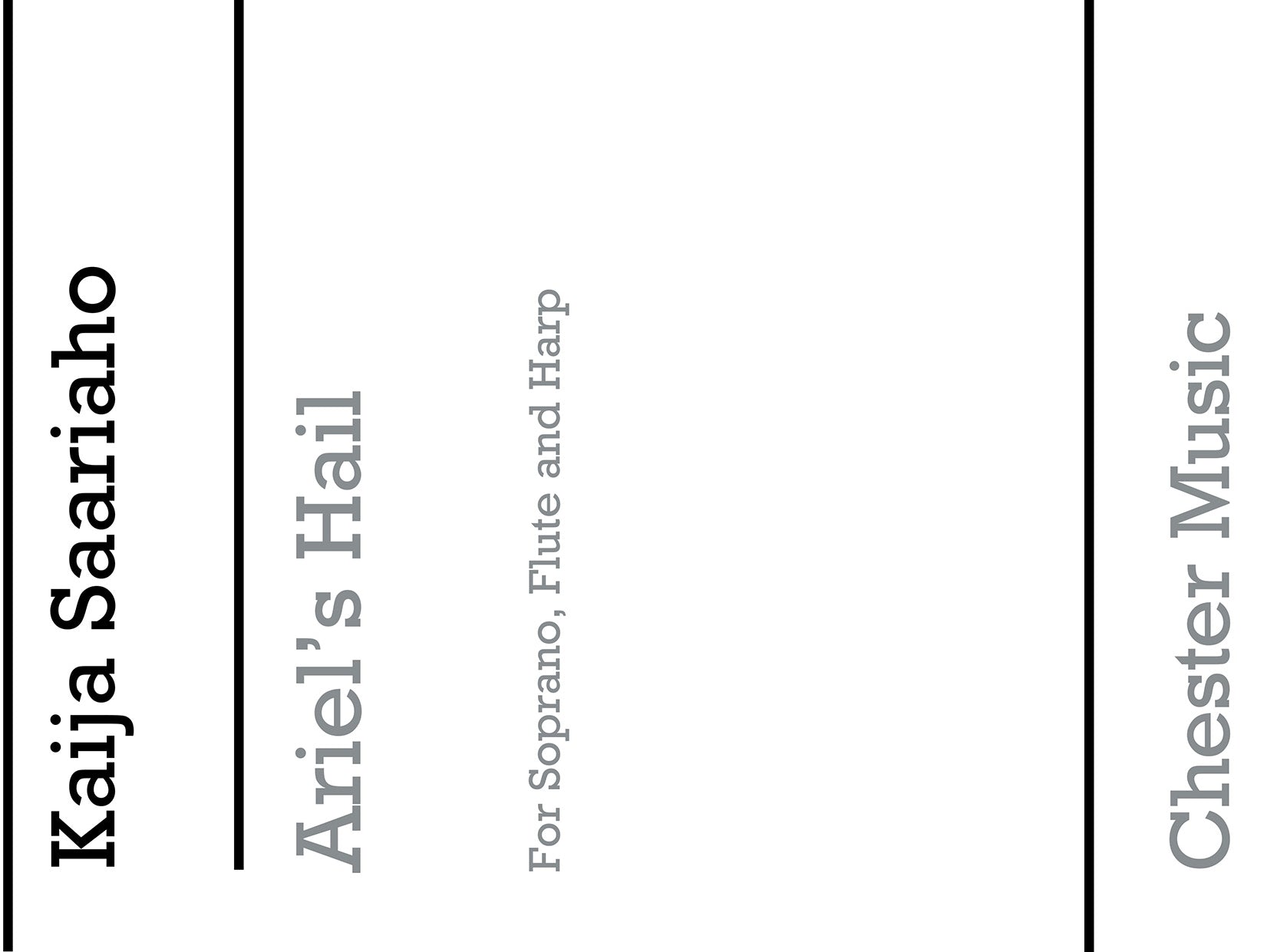 Ariel's Hail (Performance Score) de Kaija Saariaho, Partition pour ensemble de chambre