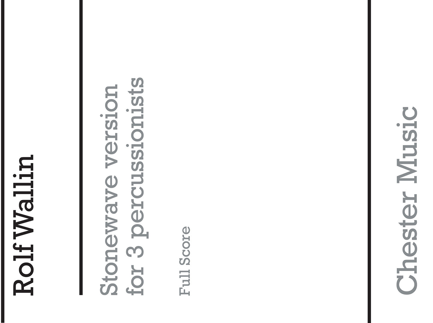 Stonewave For Three Percussionists de Rolf Wallin, Partition pour percussion