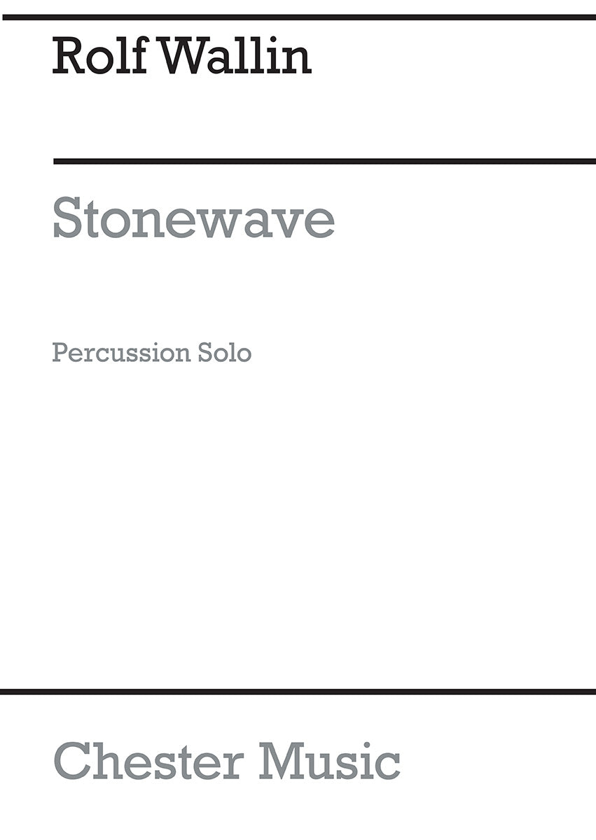 Stonewave For Solo Percussion de Rolf Wallin, Partition pour percussion