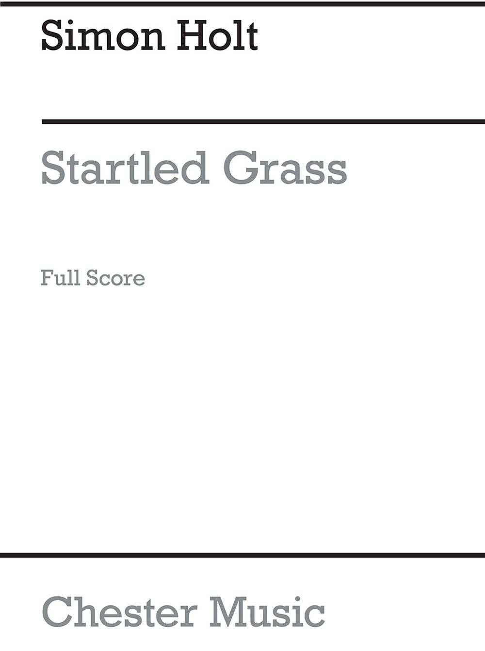 Startled Grass de Simon Holt, Partition pour ensemble de chambre