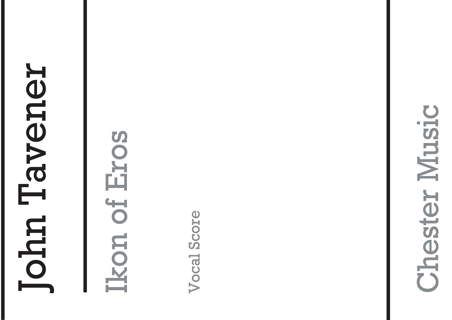 Ikon Of Eros de John Tavener, Livre pour orchestre