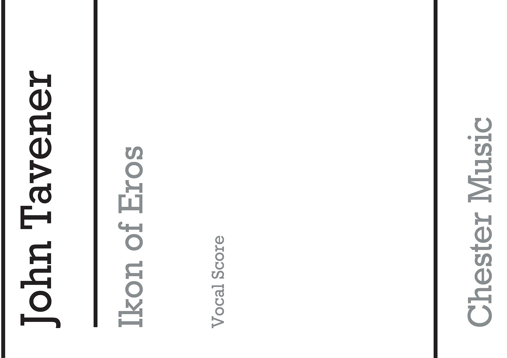 Ikon Of Eros de John Tavener, Livre pour orchestre