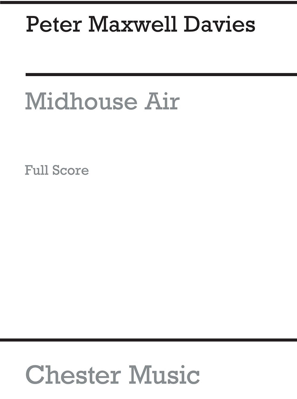 Midhouse Air (Performing Score) de Peter Maxwell Davies, Partition pour violon et Alto