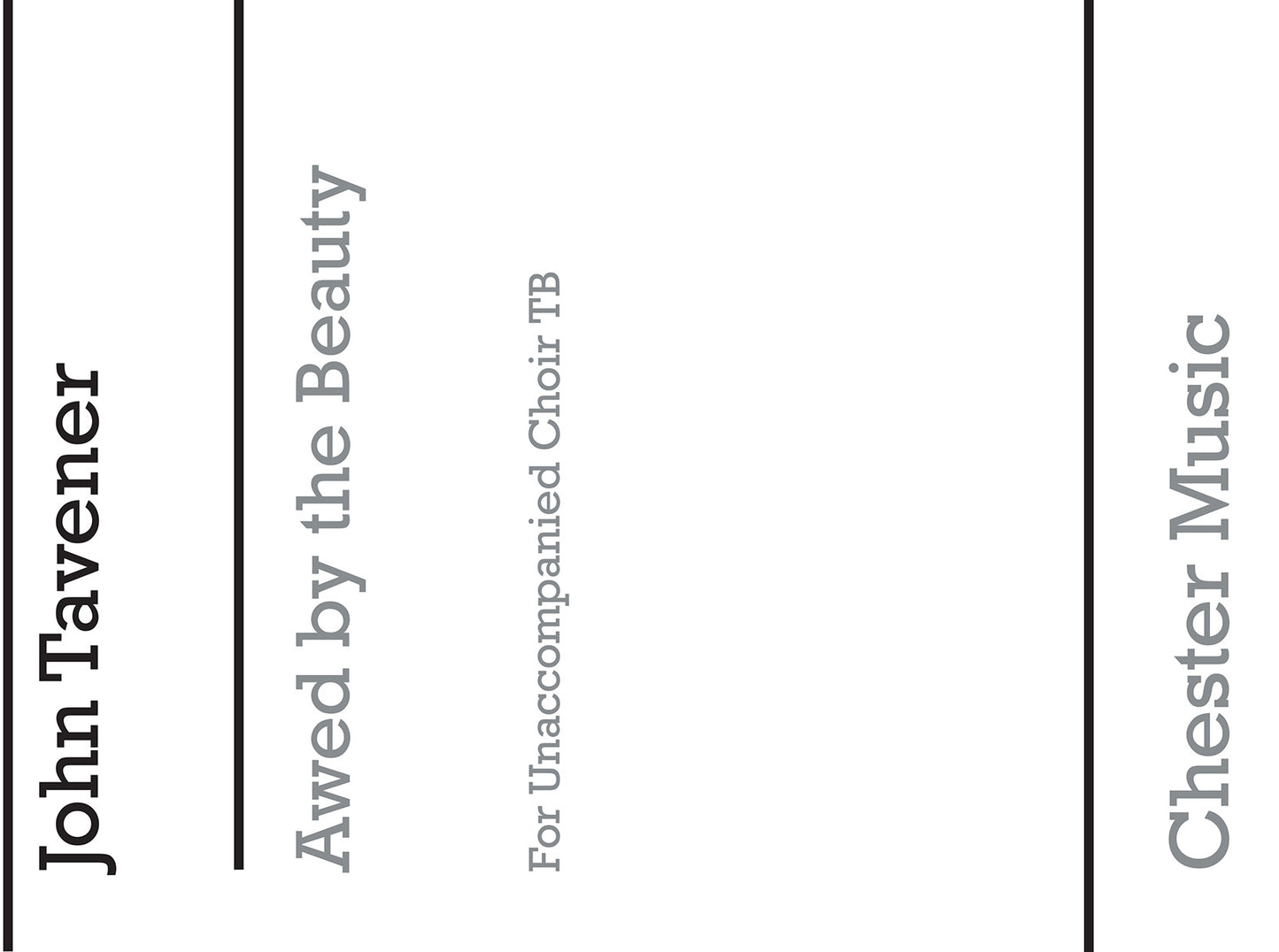 Awed By The Beauty de John Tavener, Partition chorale pour chœur d'hommes