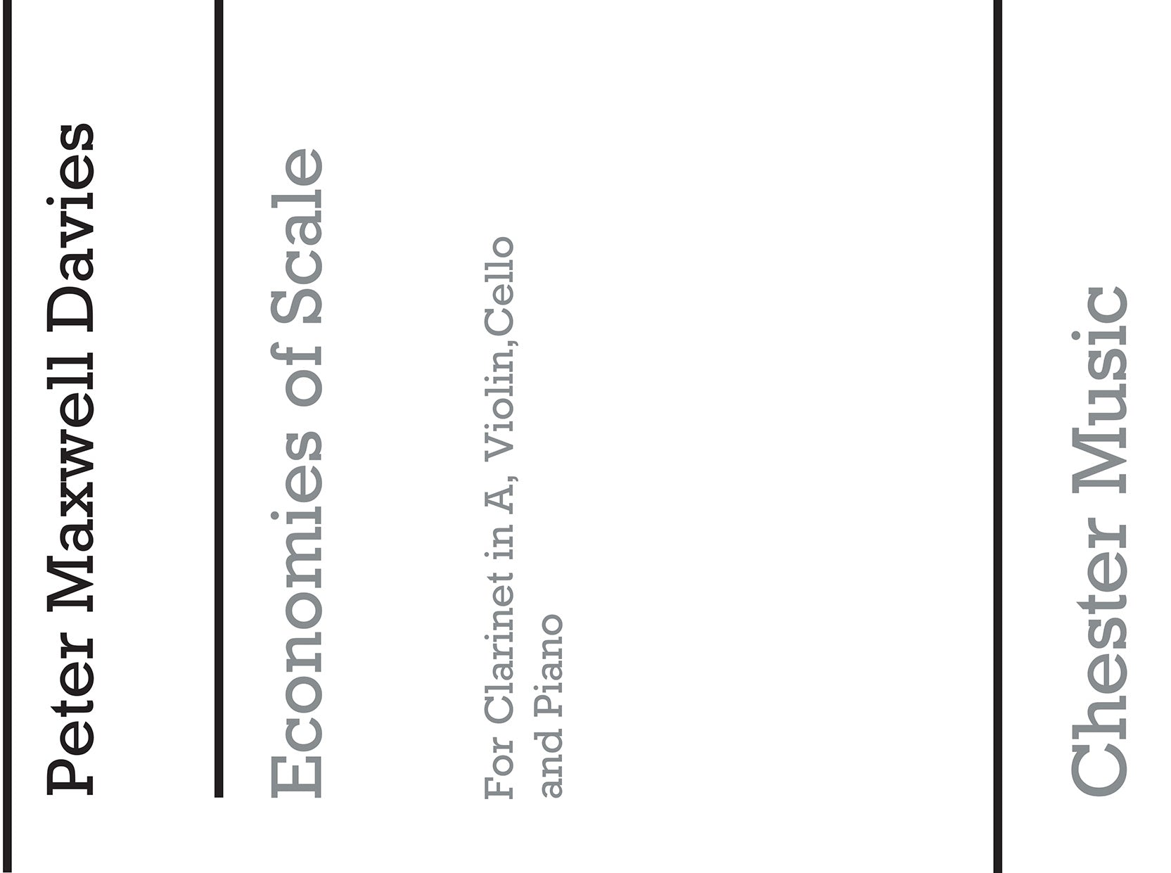 Economies Of Scale (Parts) de Peter Maxwell Davies, Livre pour ensemble de chambre