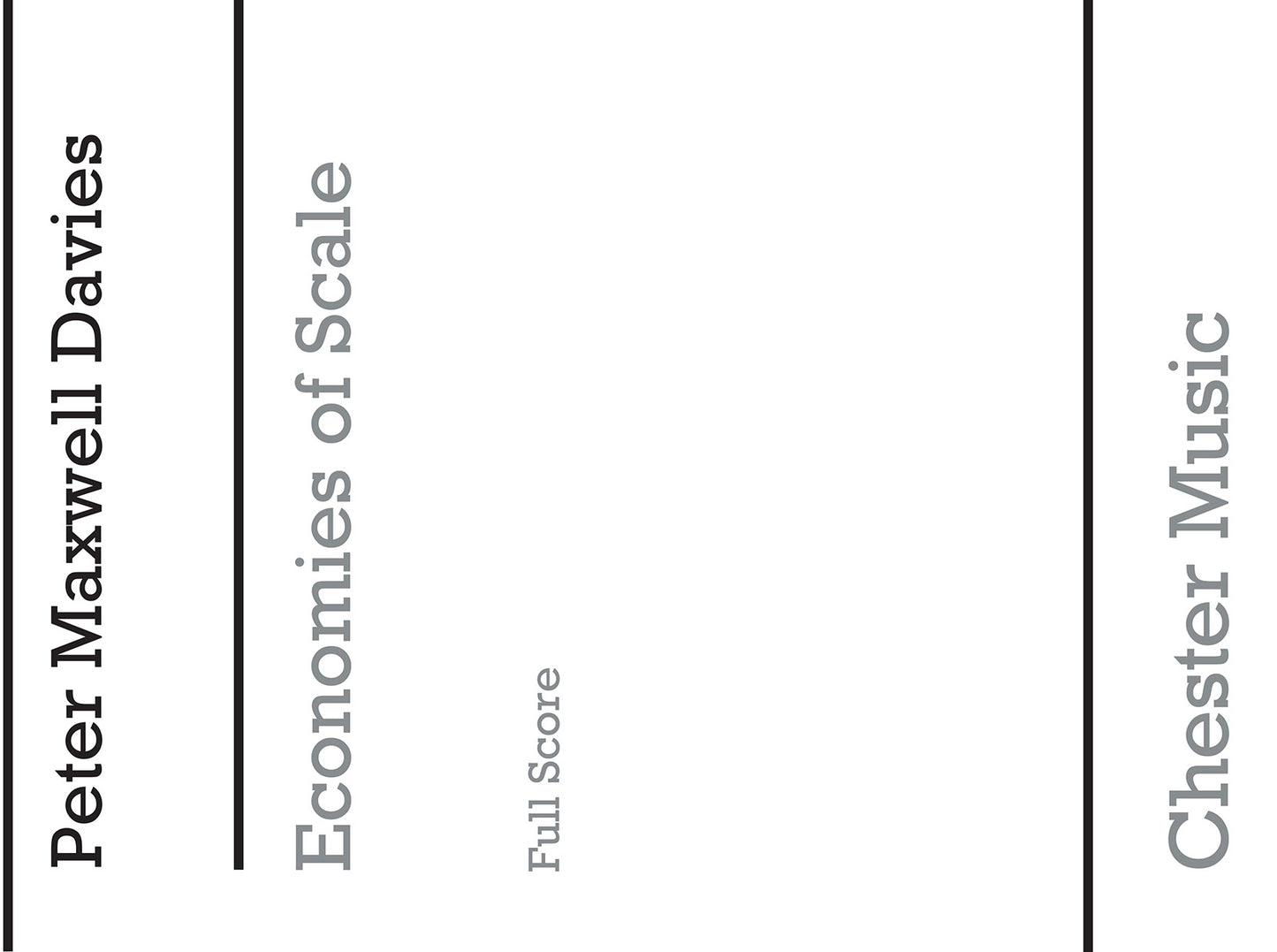Economies Of Scale de Peter Maxwell Davies, Partition pour ensemble de chambre