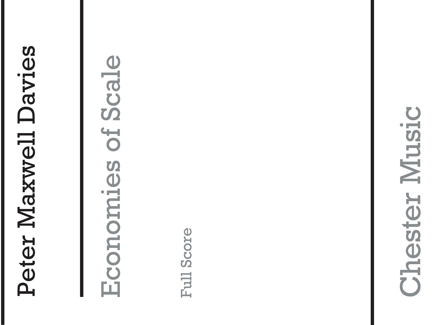 Economies Of Scale de Peter Maxwell Davies, Partition pour ensemble de chambre