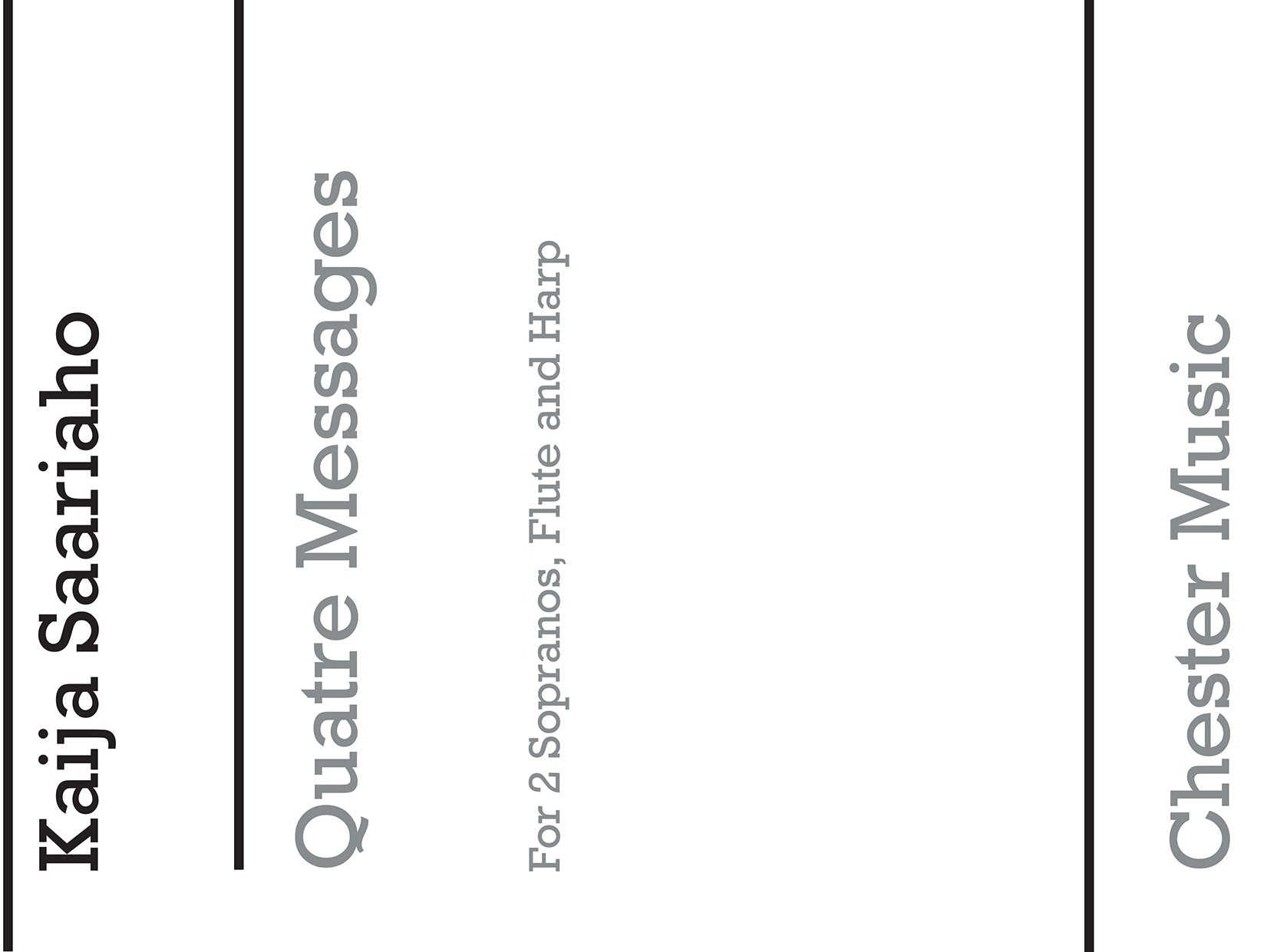 Saariaho Quatre Messages, Livre pour ensemble de chambre