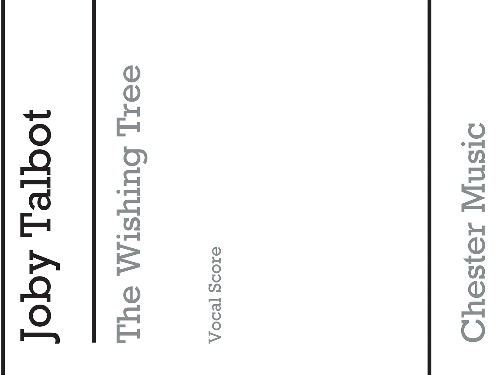 The Wishing Tree de Joby Talbot, Partition chorale pour chœur