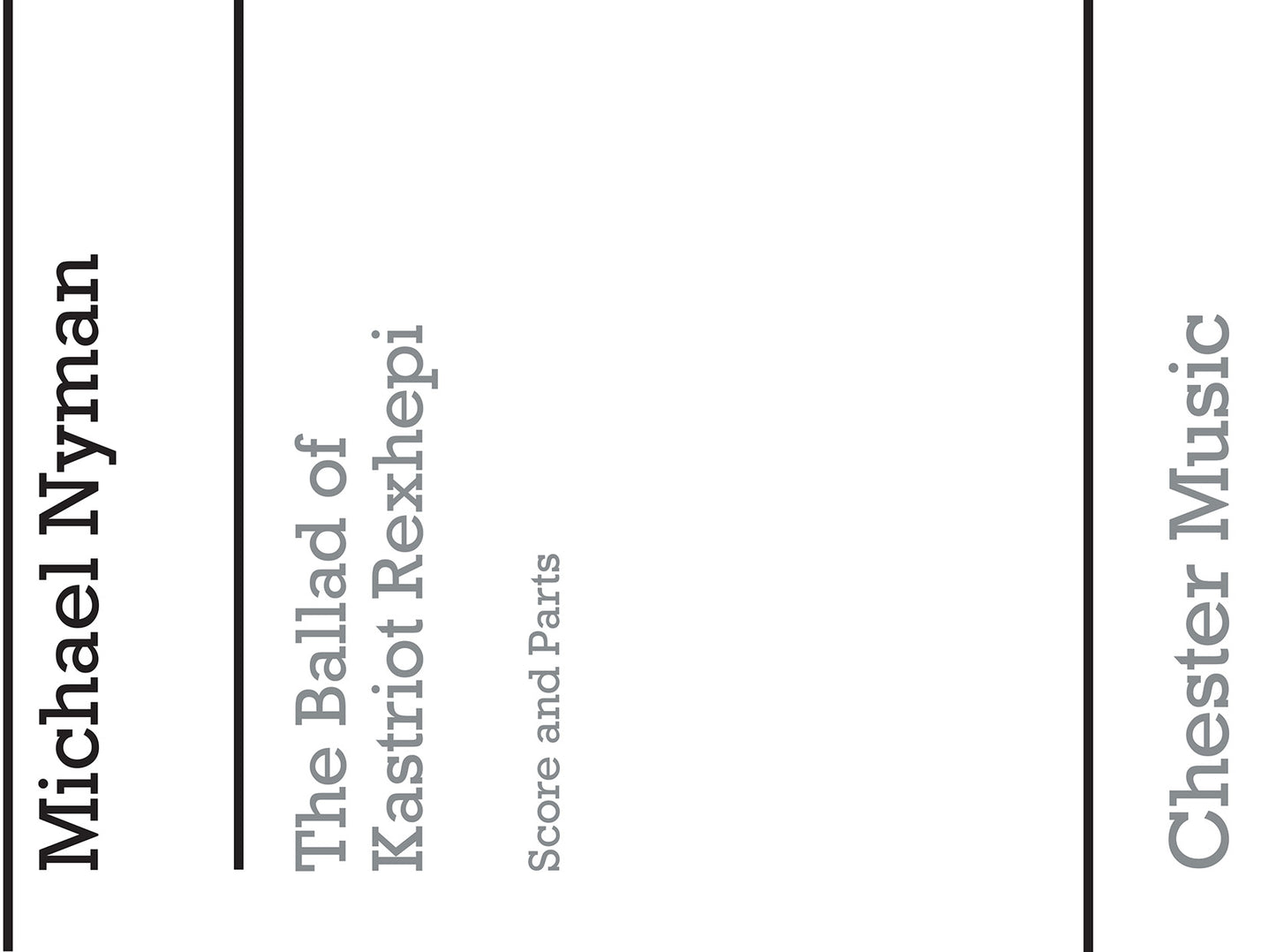 The Ballad Of Kastriot Rexhepi de Michael Nyman, Partition + parties pour quatuor à cordes