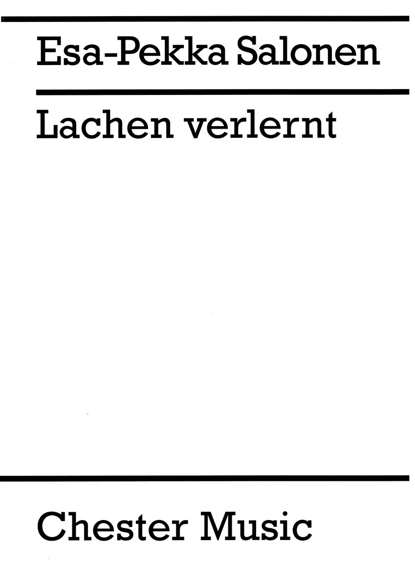 Lachen Verlernt de Esa-Pekka Salonen, Livre pour violon