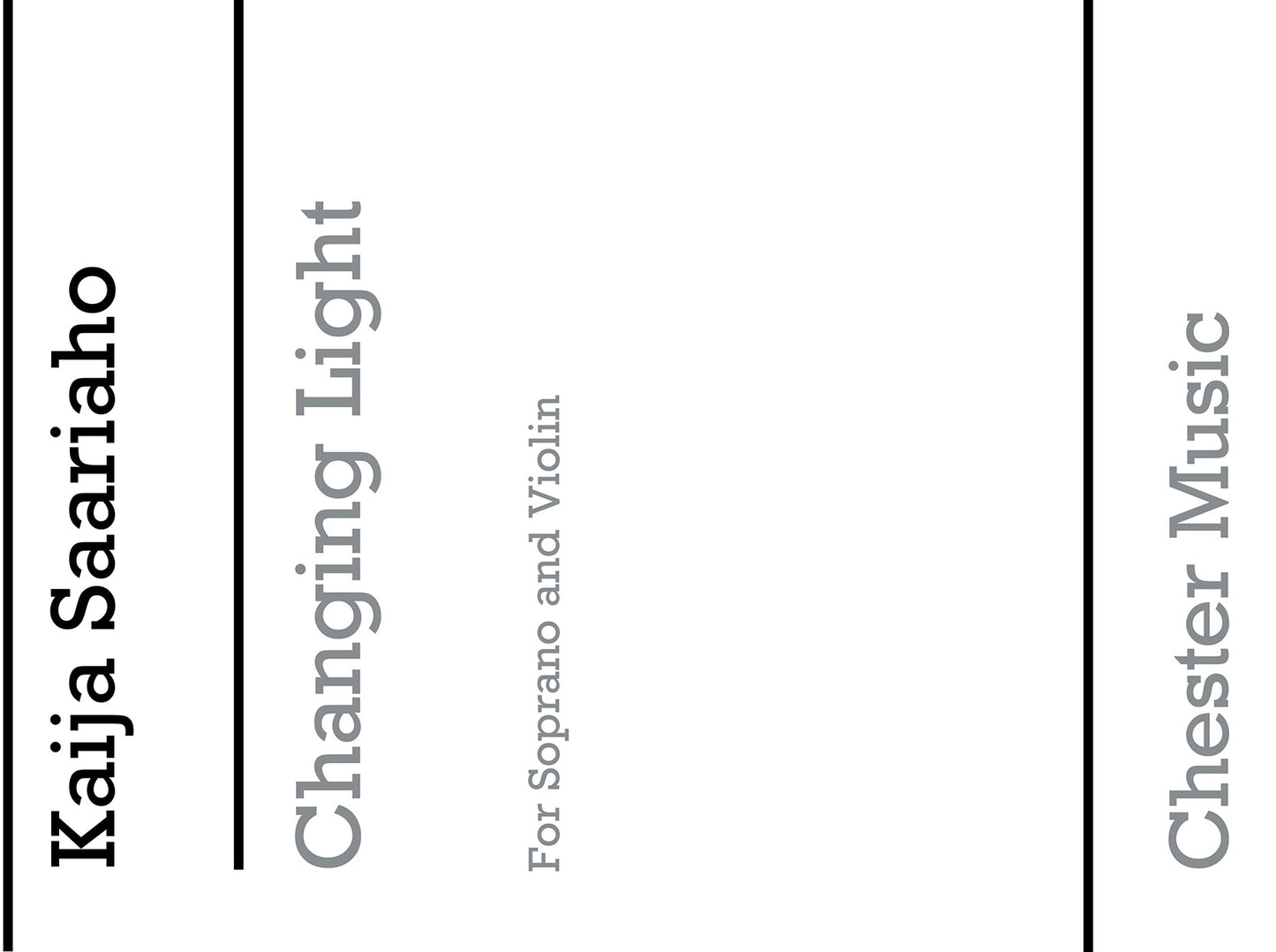 Changing Light de Kaija Saariaho, Livre pour voix de soprano et Violon
