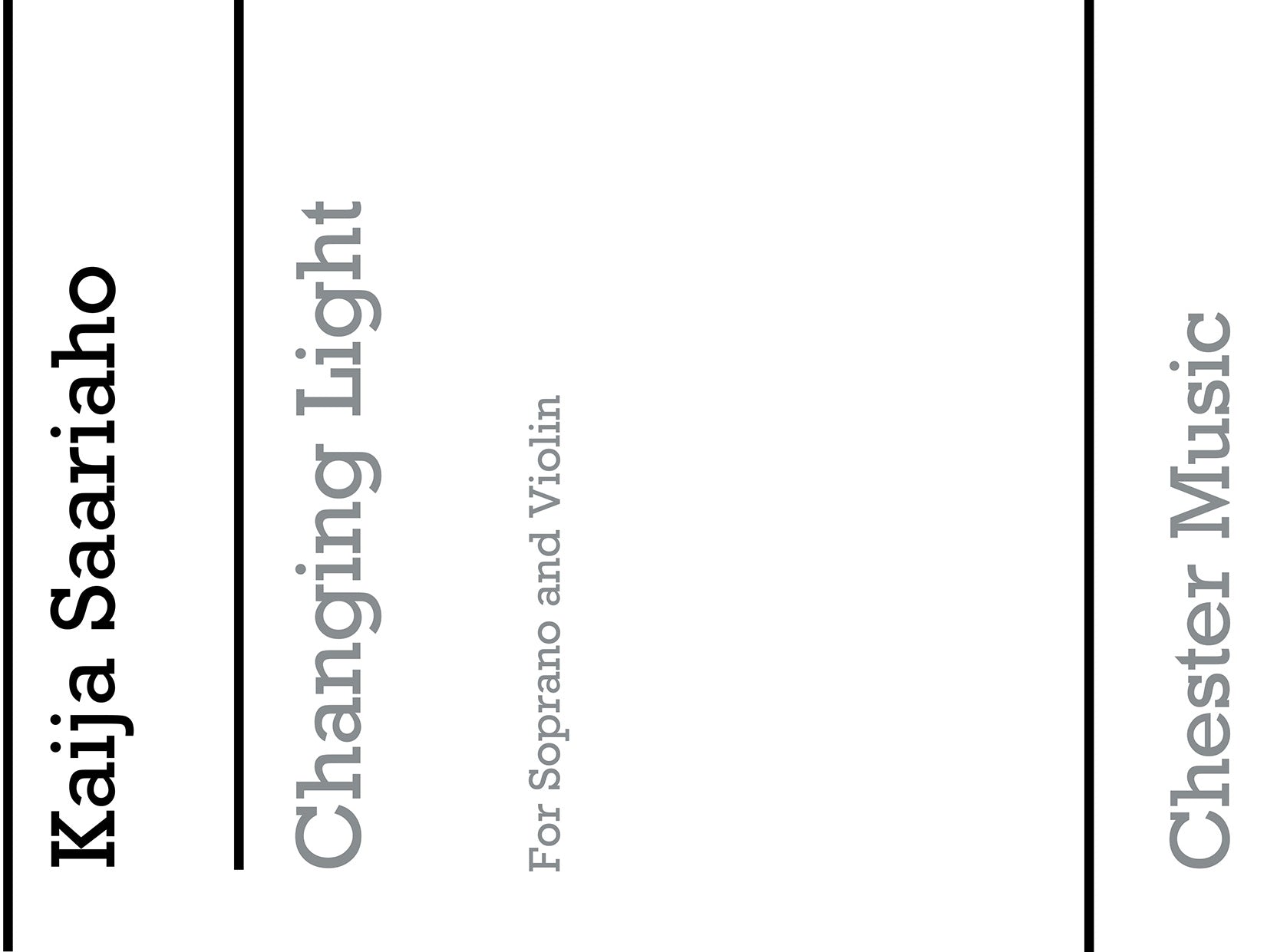 Changing Light de Kaija Saariaho, Livre pour voix de soprano et Violon