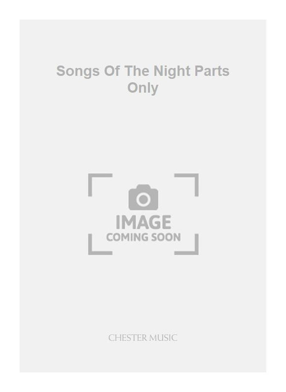 Songs Of The Night Parts Only de Geoffrey Burgon, Livre pour flûte à bec