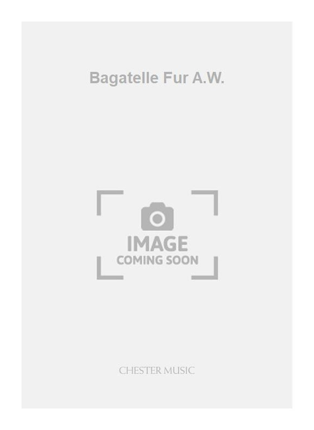 Bagatelle Fur A.W. de Pawel Szymanski, Livre pour violon et Clarinette et Saxophone ténor et Piano