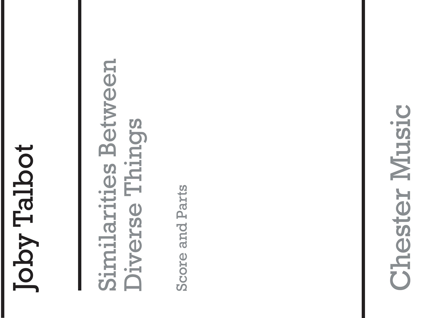 Similarities Between Diverse Things de Joby Talbot, Livre pour violon et Vibraphone et Piano
