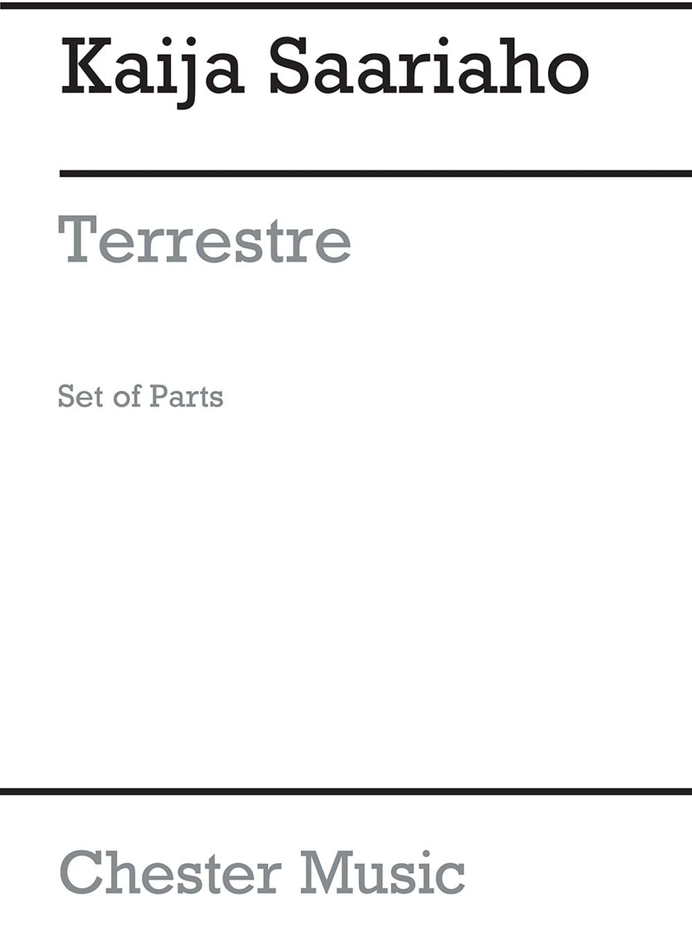 Terrestre (Parts) de Kaija Saariaho, Livre pour ensemble de chambre