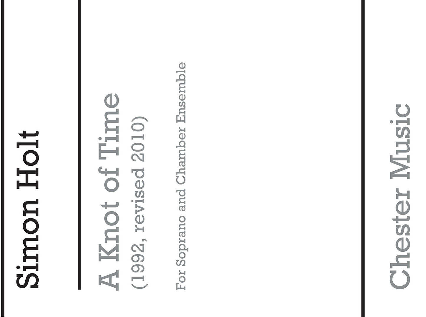 A Knot Of Time - Score de Simon Holt, Partition pour soprano et Clarinette et Alto et Violoncelle et Contrebasse