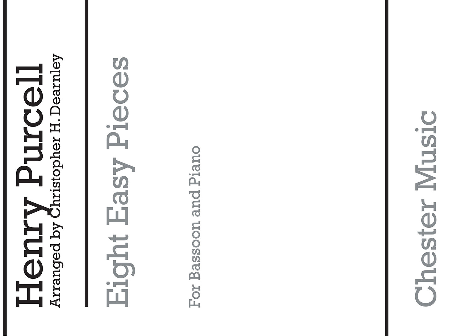 8 Easy Pieces Bassoon And Piano de Christopher Dearnley, Livre pour basson et Piano