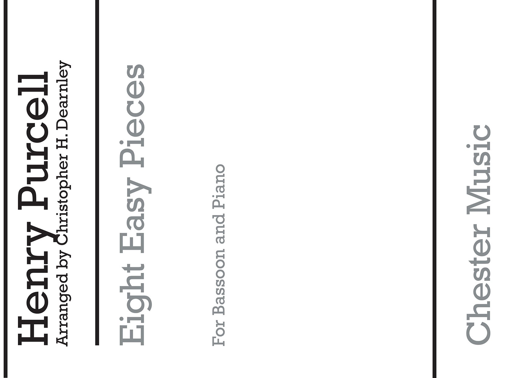 8 Easy Pieces Bassoon And Piano de Christopher Dearnley, Livre pour basson et Piano