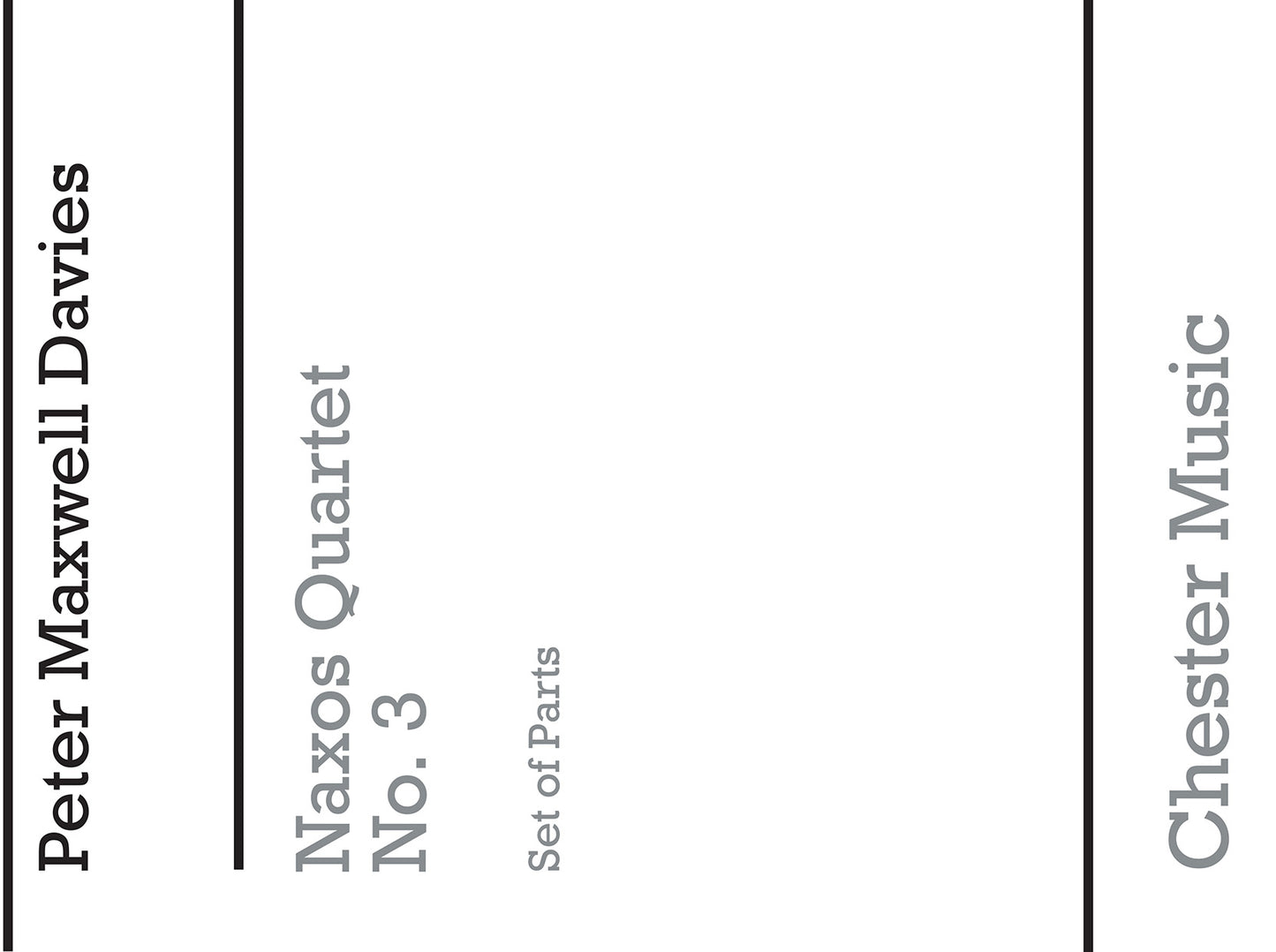 Naxos Quartet No.3 (Parts) de Peter Maxwell Davies, Livre pour quatuor à cordes