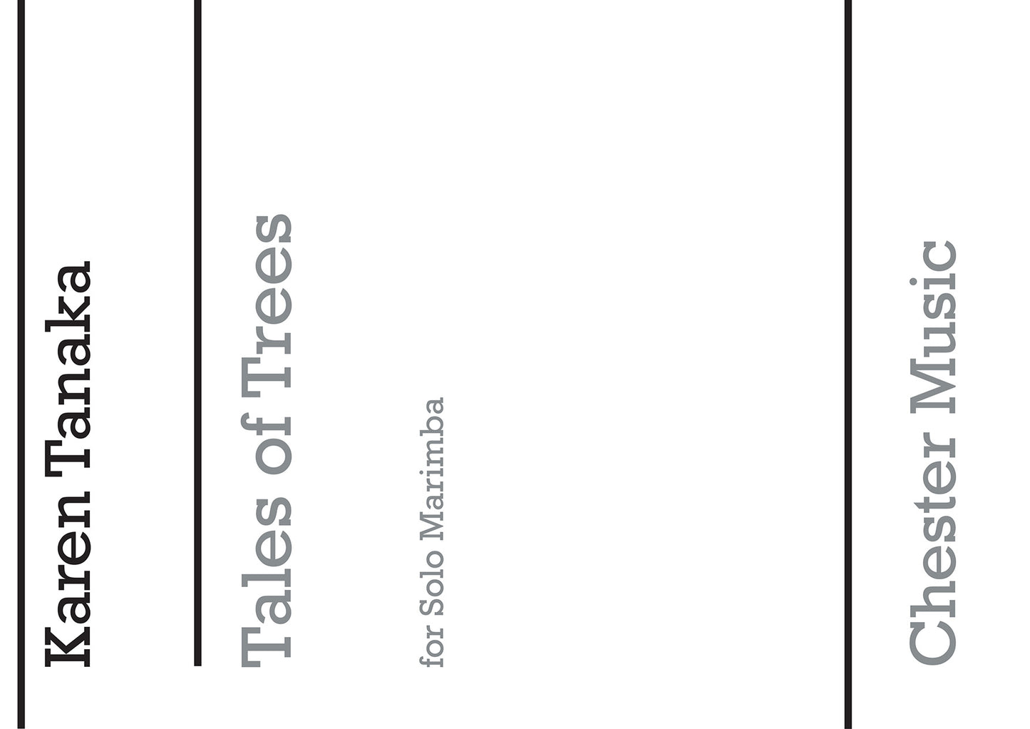Tales Of Trees de Karen Tanaka, Livre pour marimba