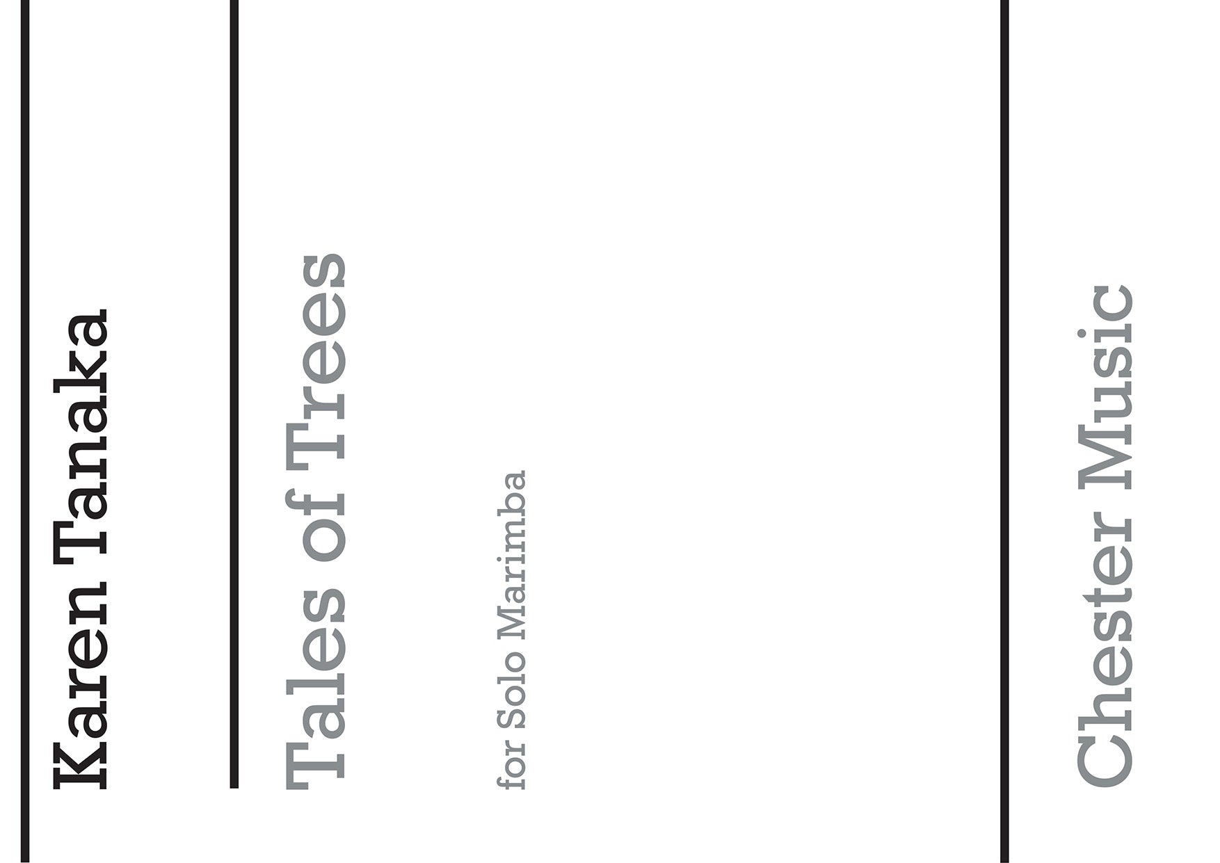 Tales Of Trees de Karen Tanaka, Livre pour marimba