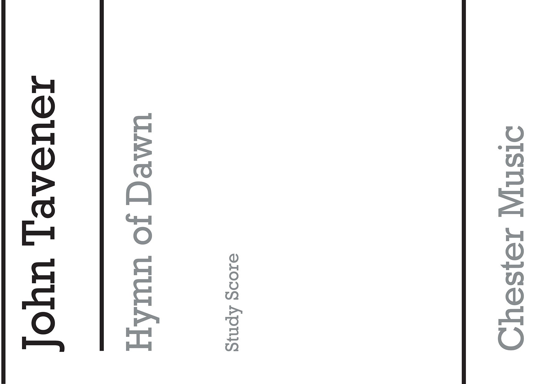 Hymn Of Dawn de John Tavener, Partition d'étude pour orchestre