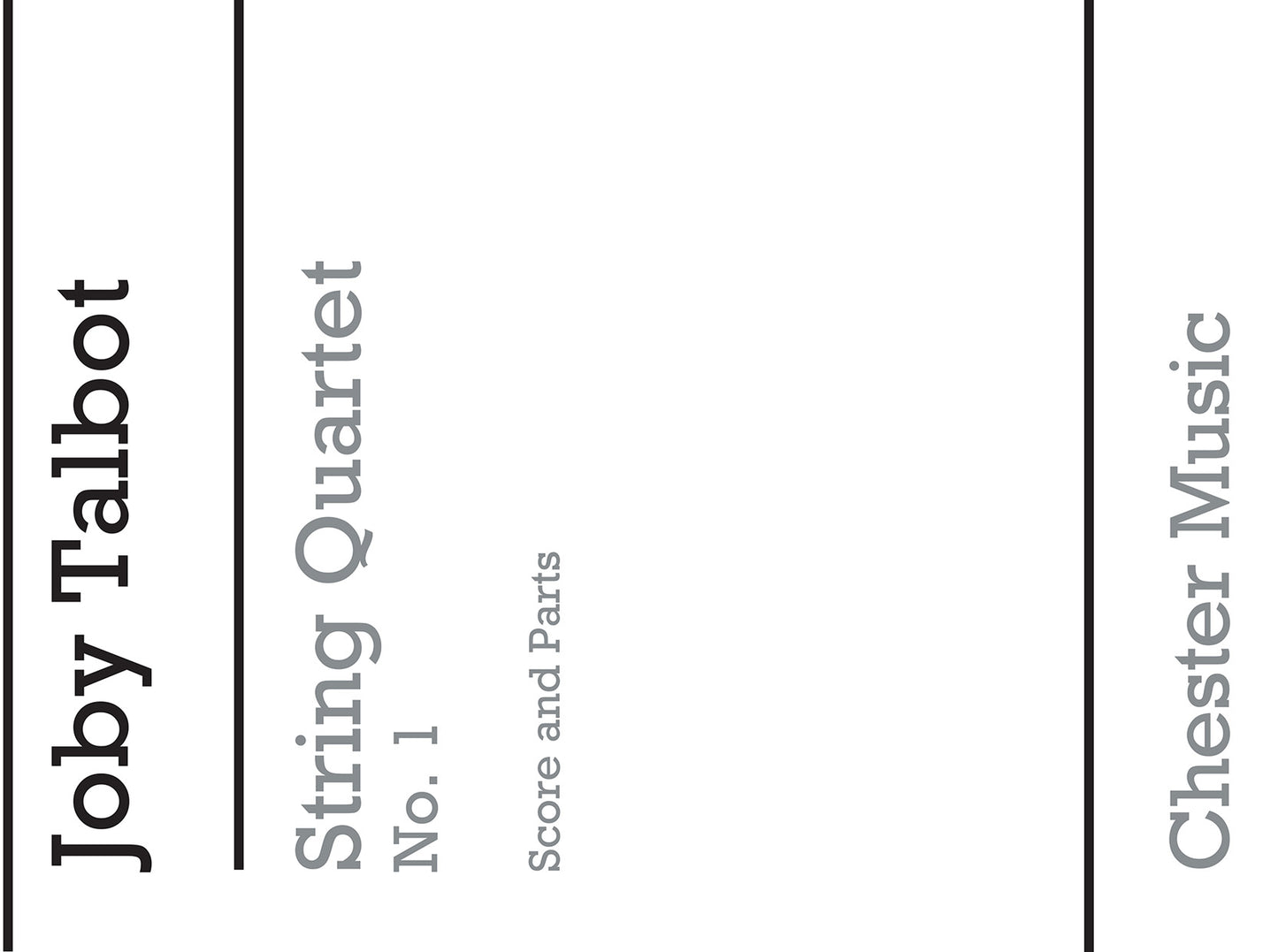String Quartet No.1 de Joby Talbot, Partition + parties pour quatuor à cordes
