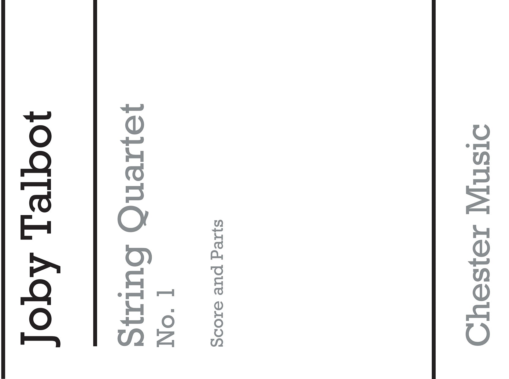 String Quartet No.1 de Joby Talbot, Partition + parties pour quatuor à cordes