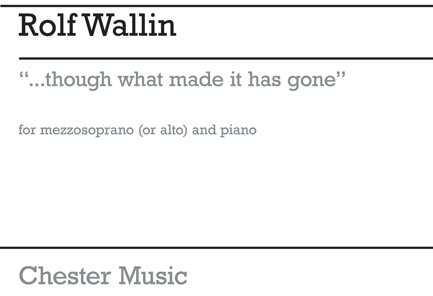 ...though what made it has gone de Rolf Wallin, Livre pour voix de mezzo-soprano et Piano