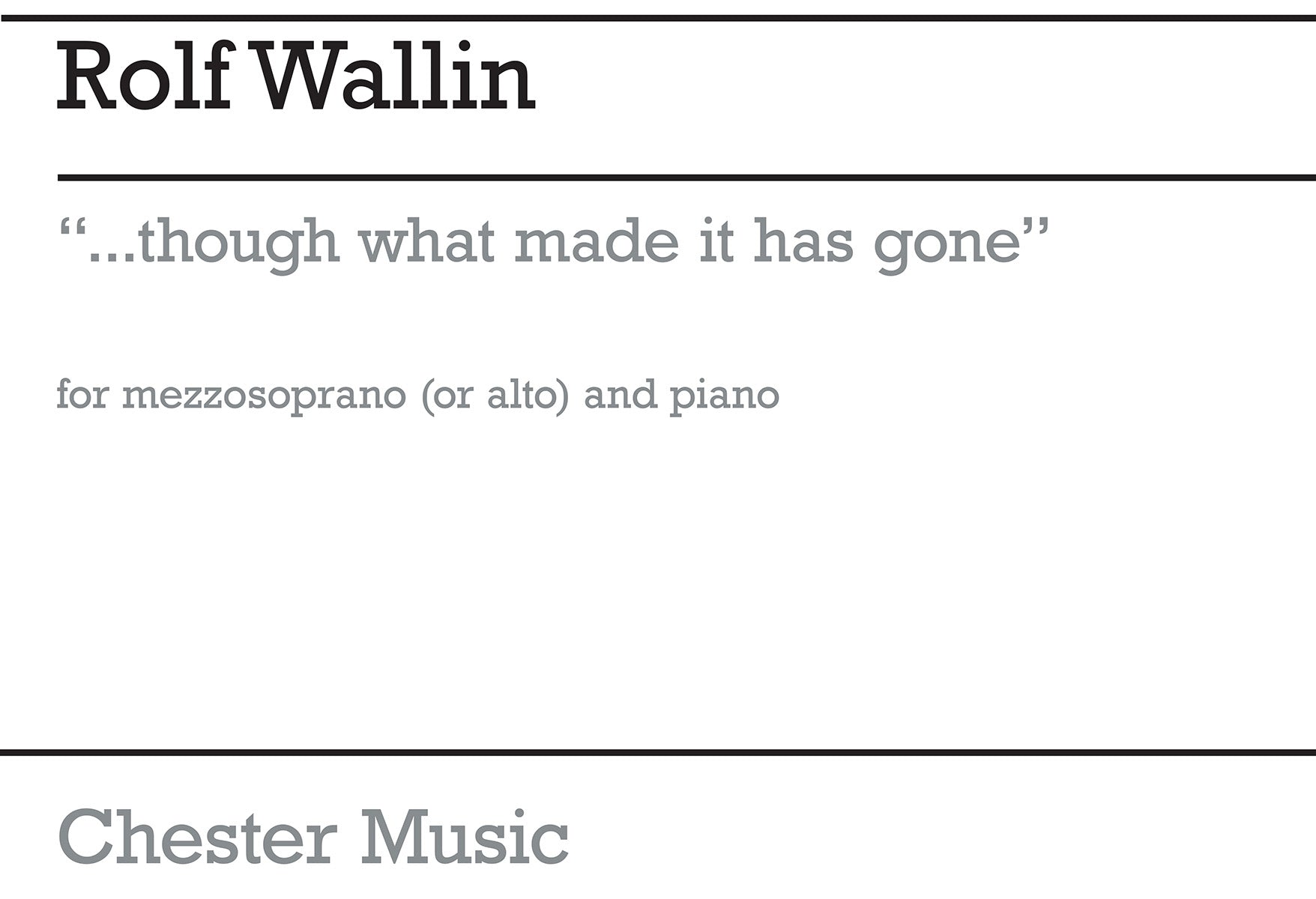 ...though what made it has gone de Rolf Wallin, Livre pour voix de mezzo-soprano et Piano