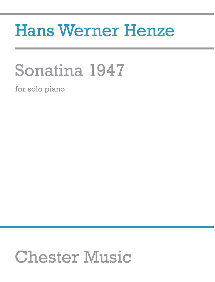 Sonatina de Hans Werner Henze, Livre pour piano