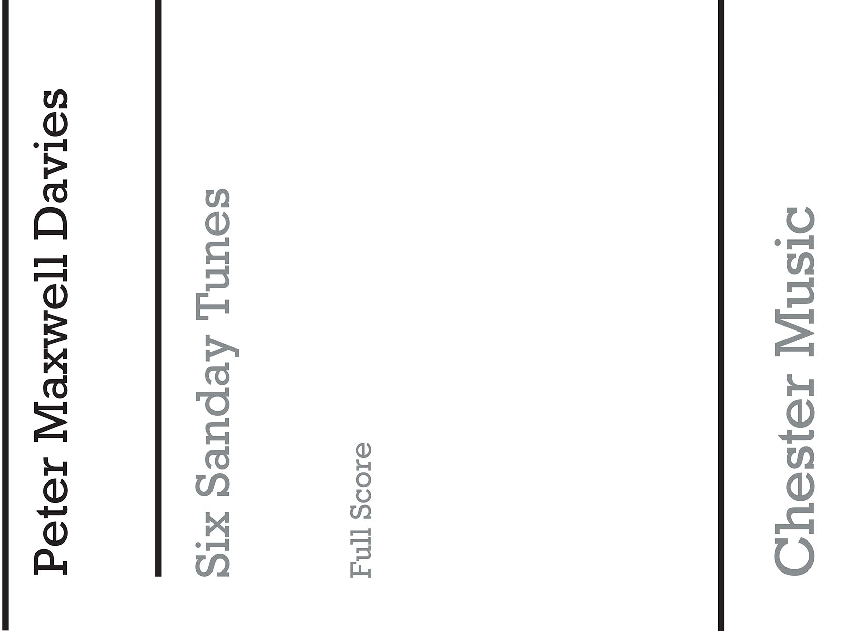 Six Sanday Tunes (Full Score) de Peter Maxwell Davies, Partition pour instruments à cordes