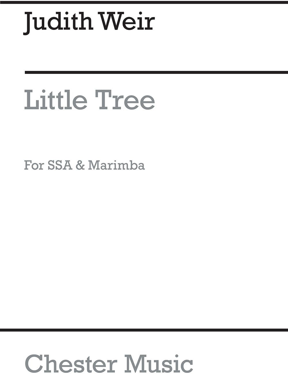 Little Tree (Marimba Solo Part) de Judith Weir, Livre pour marimba