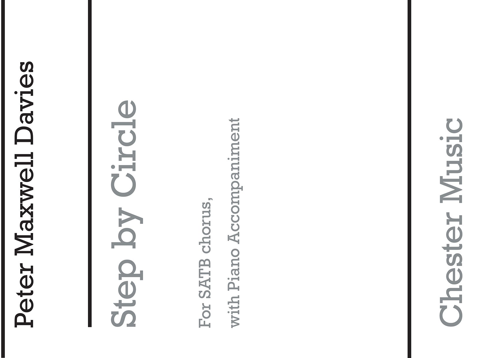 Step By Circle de Peter Maxwell Davies, Partition chorale pour sATB et Piano