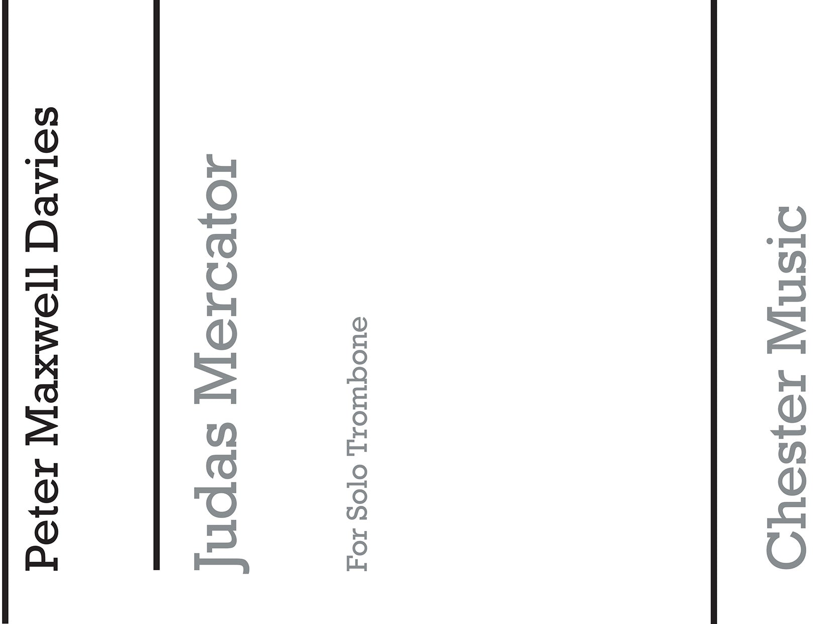 Judas Mercator de Peter Maxwell Davies, Livre pour trombone